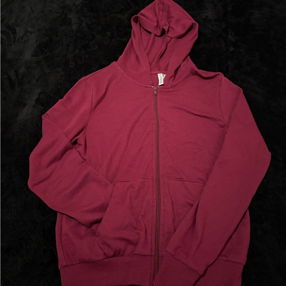 Divided Maroon Zip-Up Jacket